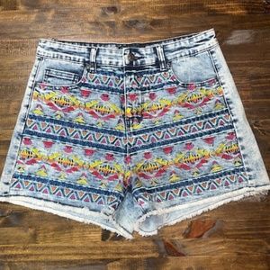 Aztec print shorts